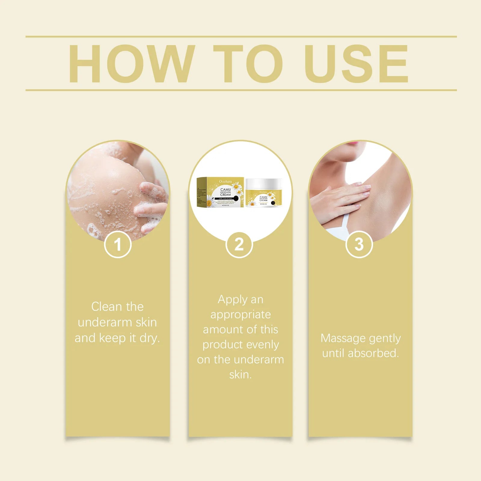 Crème déodorante pour les aisselles, prévient les odeurs corporelles, sueur, odeur des aisselles, propre, frais, garde sèche, fraîche, non irritante