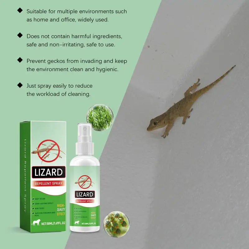 Répulsif pour rongeurs d'intérieur, 50ml, répulsif pour lézards, huile de lavande, Spray Gecko, puissant, dissuasion des reptiles, répulsif sûr pour animaux de compagnie