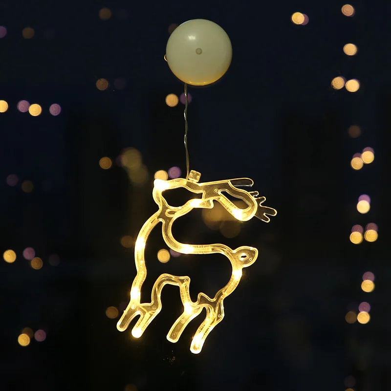 Lumières LED de Noël pour la décoration de la chambre à coucher, ornements de la maison, fenêtre, verre, batterie chaude