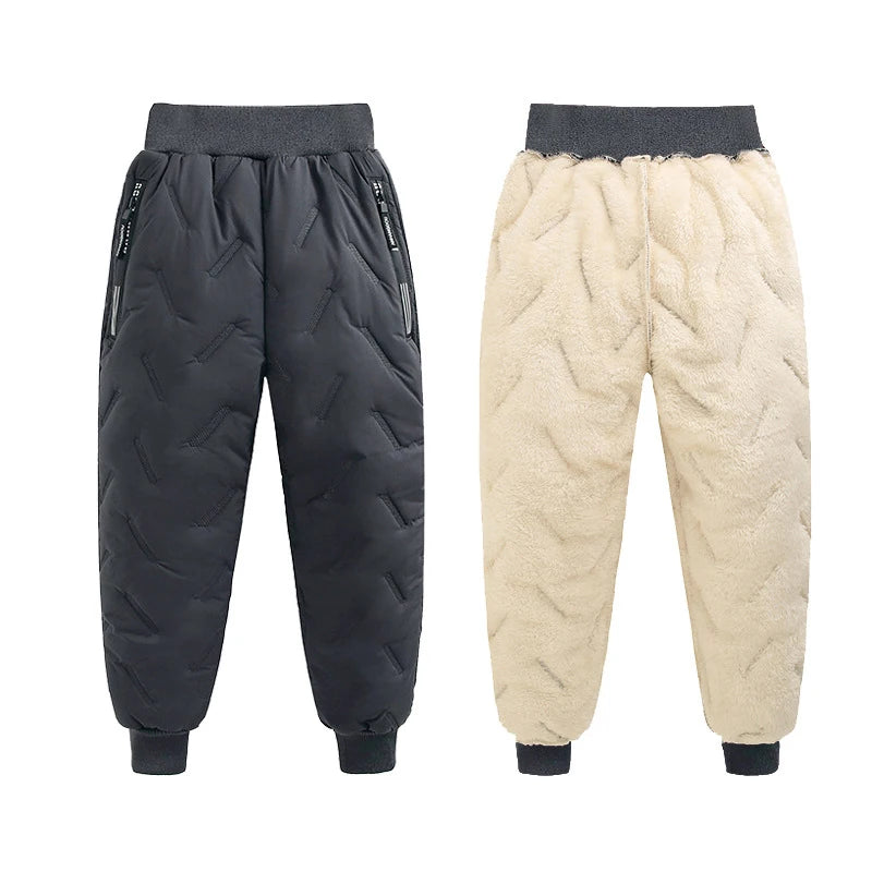 Filles hiver chaud mode cachemire coton pantalon pour garçons âgés de 3 à 12 ans enfants décontracté imperméable épaissir pantalons de survêtement vêtements pour enfants