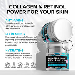 Crème hydratante déformable au rétinol pour le visage, soin de la peau au collagène, acide hyaluronique, nourrissant en profondeur, jour et nuit, 50ml