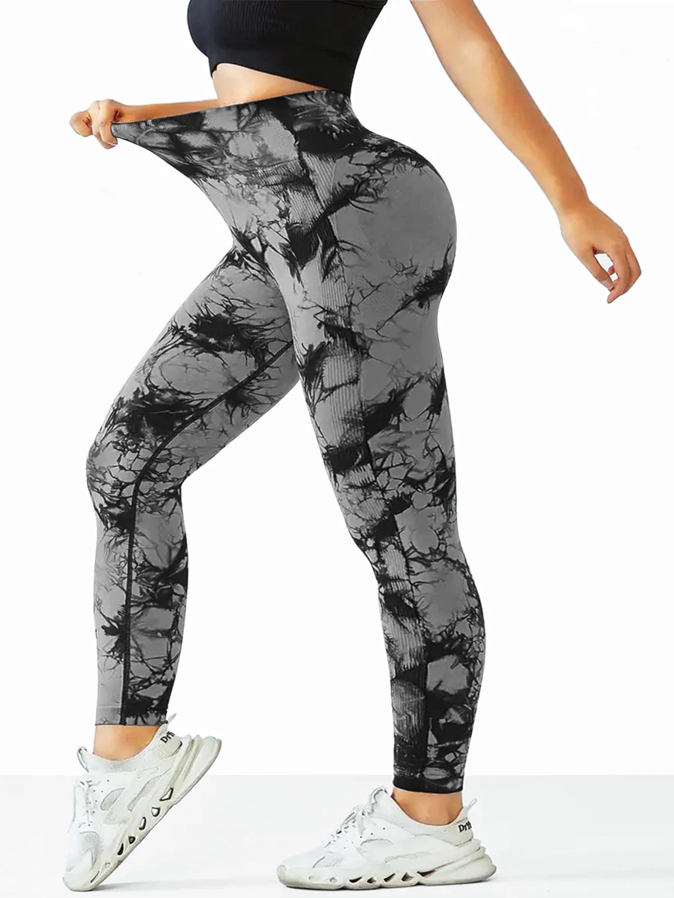 Pantalon de Yoga sans couture pour femmes, teinture par nouage, taille haute, doux et confortable, vêtements de sport, Leggings d'entraînement, collants