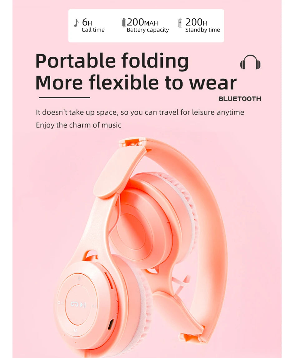 Casque Bluetooth 5.0 casque Bluetooth pliant sans fil sport écouteur casques de jeu sur-oreille casque pour Android ios