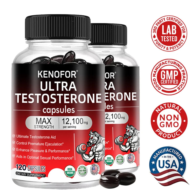 Supplément de force masculine, 12100mg par portion, soutient l'énergie, l'endurance et la force, isole la fatigue, augmente la masse musculaire