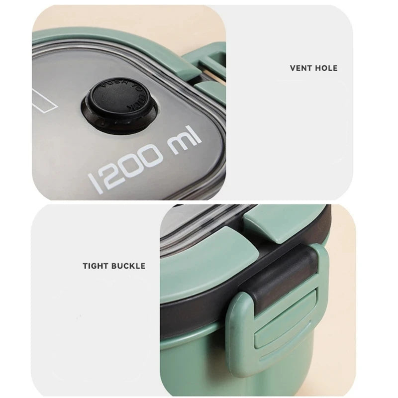 Boîte à déjeuner mignonne pour enfants, compartiments pour micro-ondes, Bento, école, Camping en plein air, pique-nique, récipient alimentaire Portable