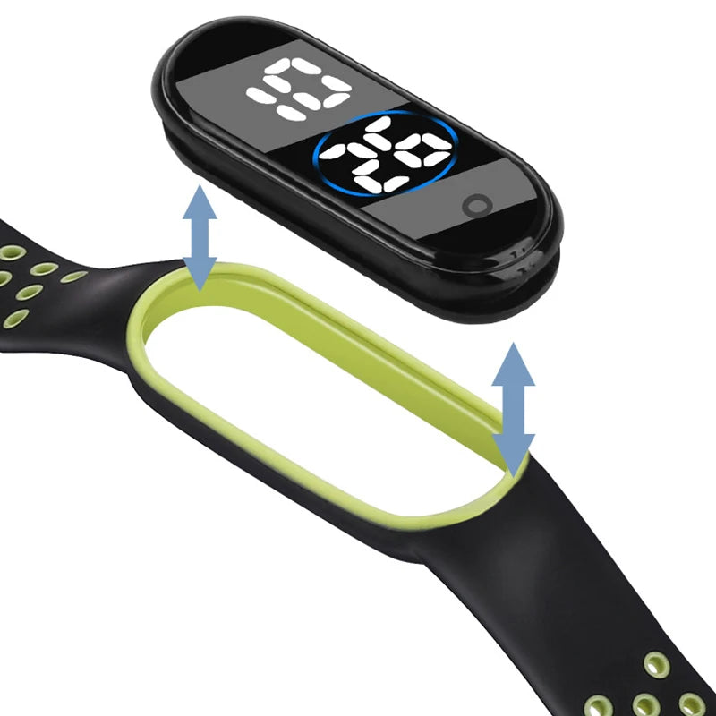 Montres numériques LED pour enfants, montre-bracelet en silicone pour garçons et filles, horloge de sport étanche, luxe, nouveau