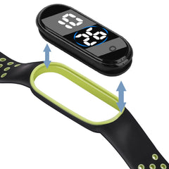 Montres numériques LED pour enfants, montre-bracelet en silicone pour garçons et filles, horloge de sport étanche, luxe, nouveau