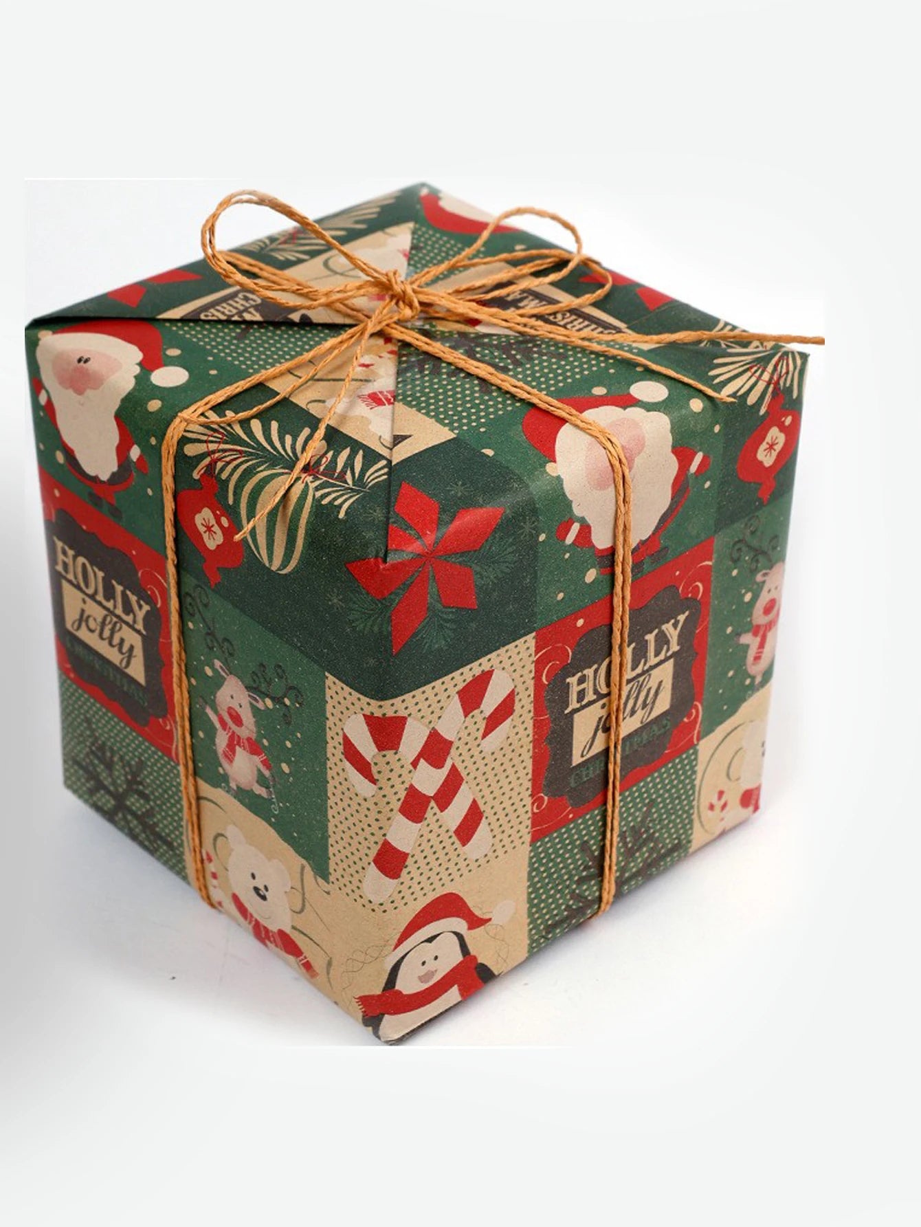 Papier d'emballage de cadeaux de Noël Papier d'emballage de cadeaux multi-styles Boîte-cadeau de Noël écologique Papier Cadeaux d'anniversaire et de vacances