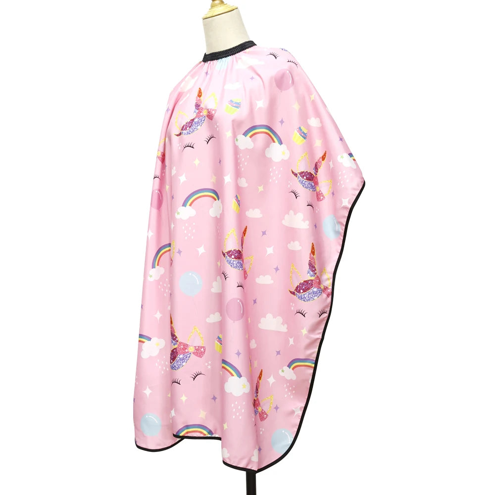 Cape de coiffure pour enfants, dessin animé mignon, robe de coiffure, salon de coiffure, tissu de coiffeur pour enfants