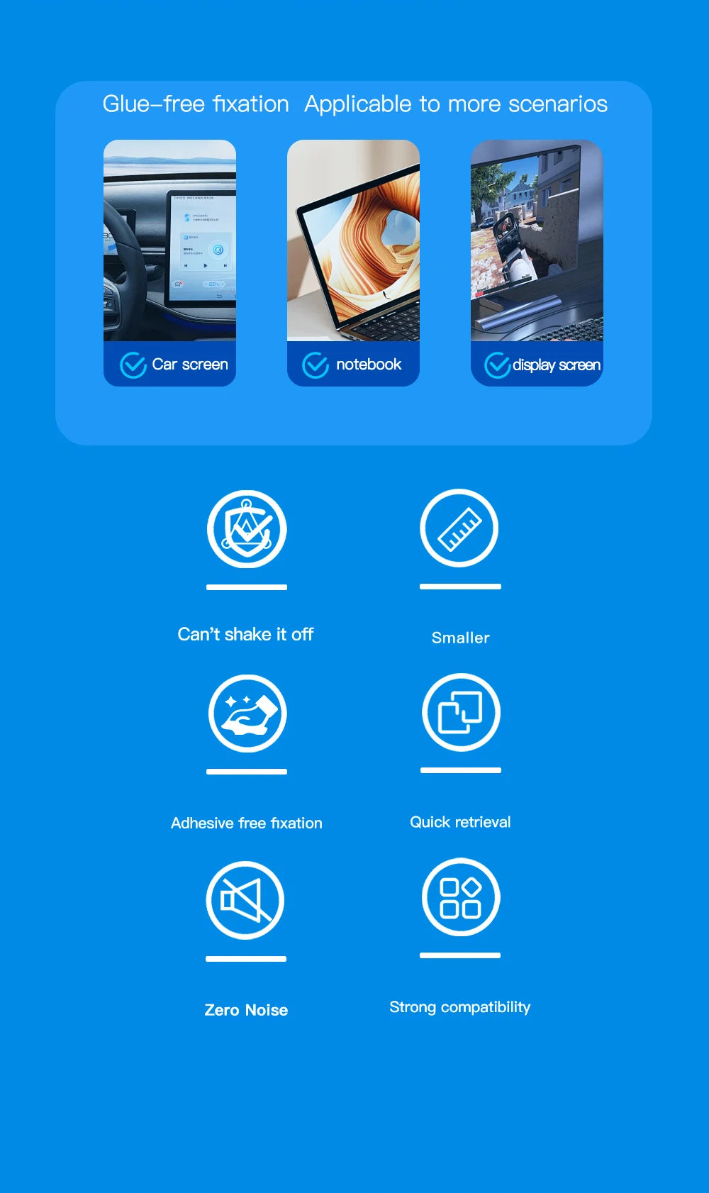 Support de téléphone portable pour écran d'affichage monté sur voiture, Rotation libre à 360 degrés, support pliable utilisé pour voiture et véhicule électrique