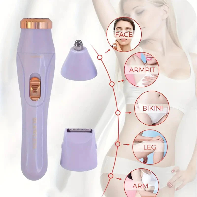Electric razor for women, feminine razor, bikini trimmer, ladies' body razors, underarm and leg shavers, portable painless epilator