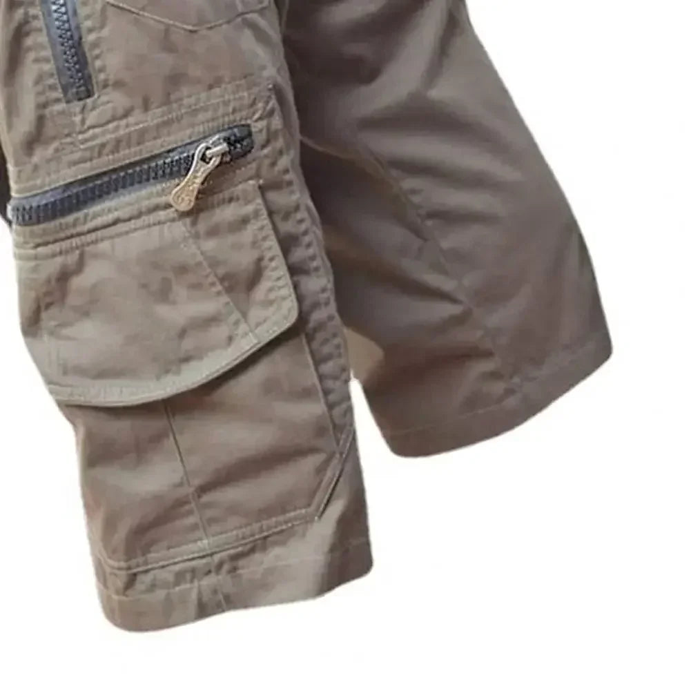 Pantalones cortos hombre short de Jogging pour hommes couleur unie multi-poches été décontracté short Cargo droit hommes Shorts