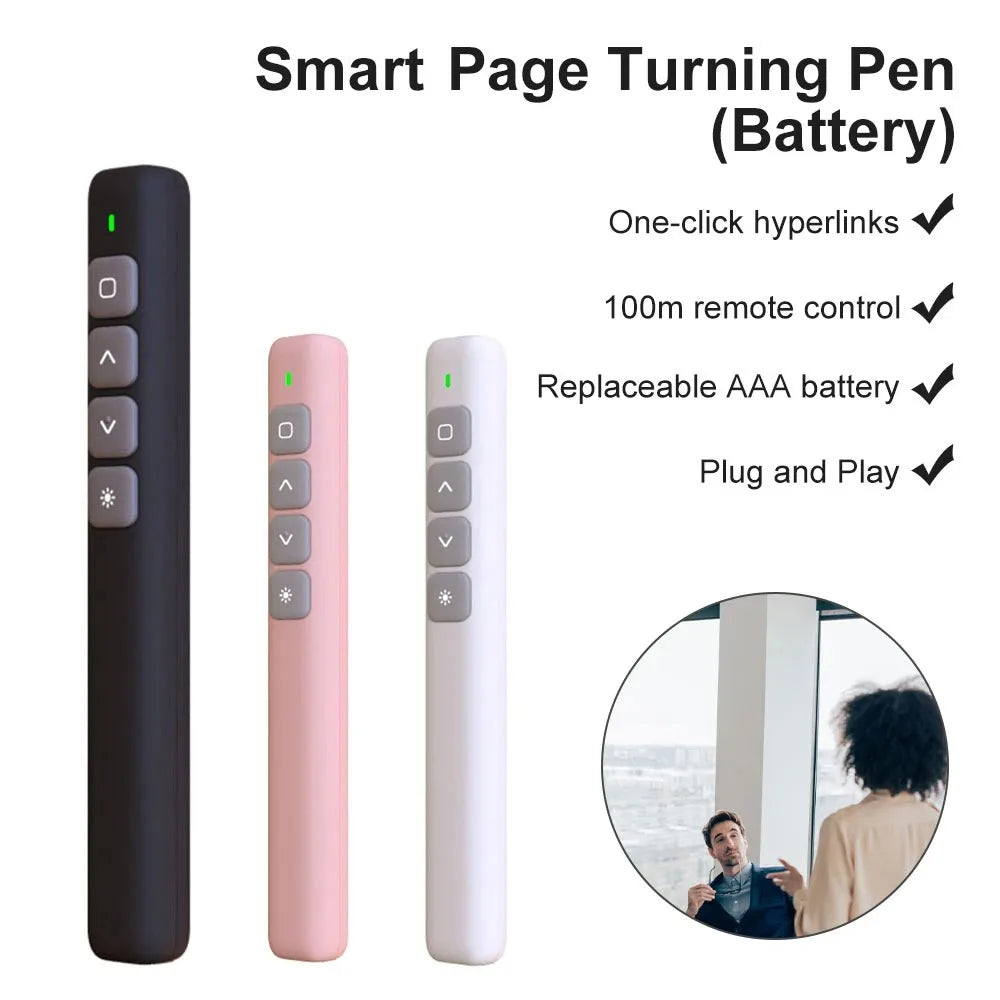 Wireless presenter remote control, USB budget, page-turning pen, PowerPoint presentation pointer, slide adventure pointer, 2.4GHz