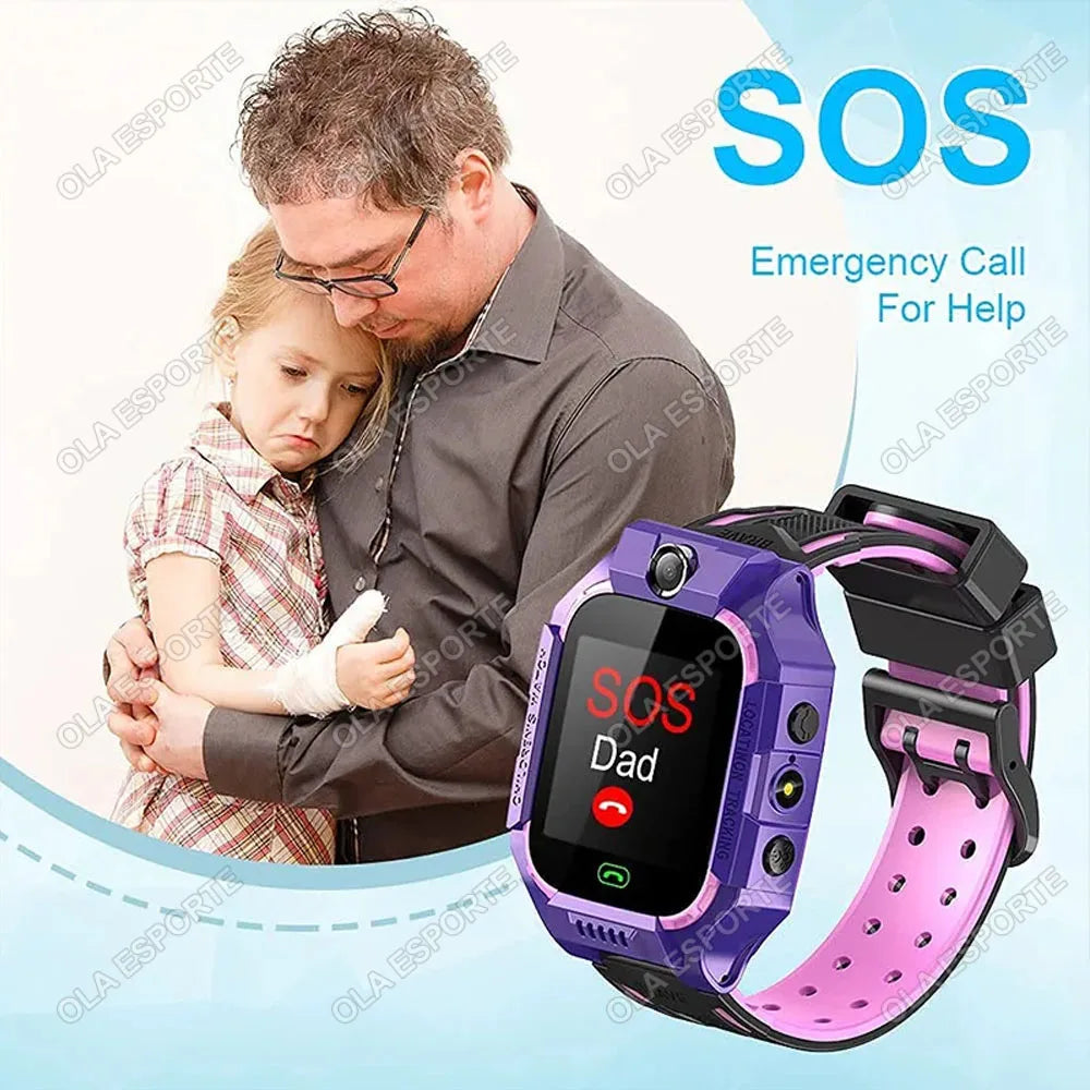 Enfants montre intelligente 2G SOS GPS localisation carte Sim appel montre intelligente caméra montre étanche cadeau pour Ios Android enfants cadeaux 2025
