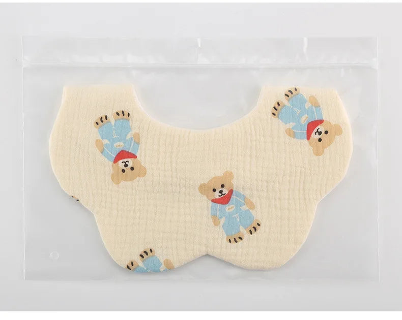 Bavoirs en coton imperméables pour nouveau-né, tissus réglables pour nourrissons filles et garçons, bavoir imprimé de dessin animé mignon, accessoires d'alimentation pour bébé