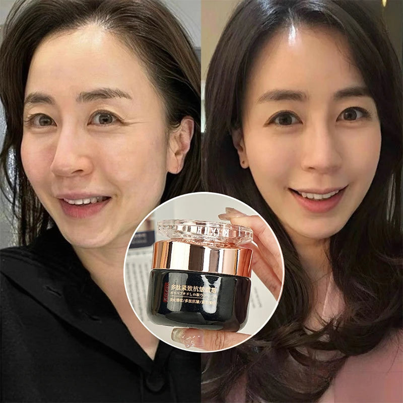 Crème pour le visage raffermissante anti-rides polypeptide, hydratation en profondeur, éclaircit la peau terne, minimise les ridules, crème hydratante de jour et de nuit