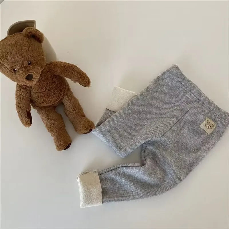 Pantalons pour enfants garçons automne hiver épais chaud filles Leggings couleur unie pantalons pour enfants vêtements pour enfants