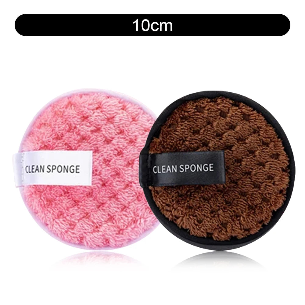 Tampon de coton en microfibre démaquillant, cosmétiques, serviette de maquillage lavable, éponge de nettoyage, outil de soins de la peau, gant de toilette, 1/4 pièces