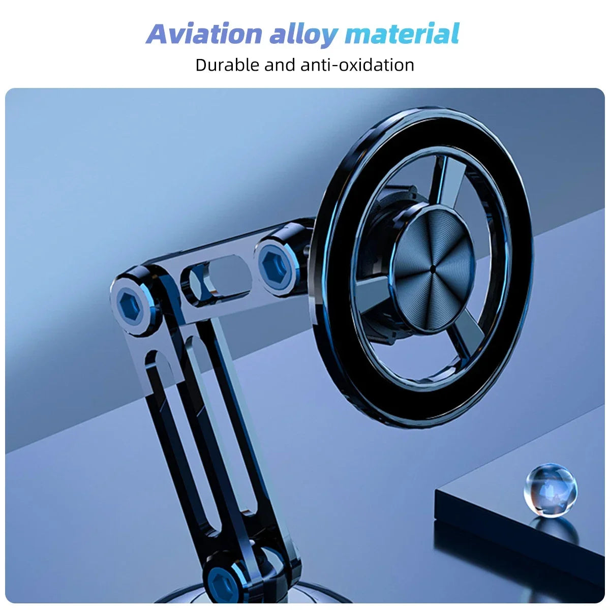 360 °   Support métallique rotatif, Support magnétique puissant pour téléphone de voiture, Support de téléphone pliable, Support magnétique pour évent, Support GPS pour téléphone