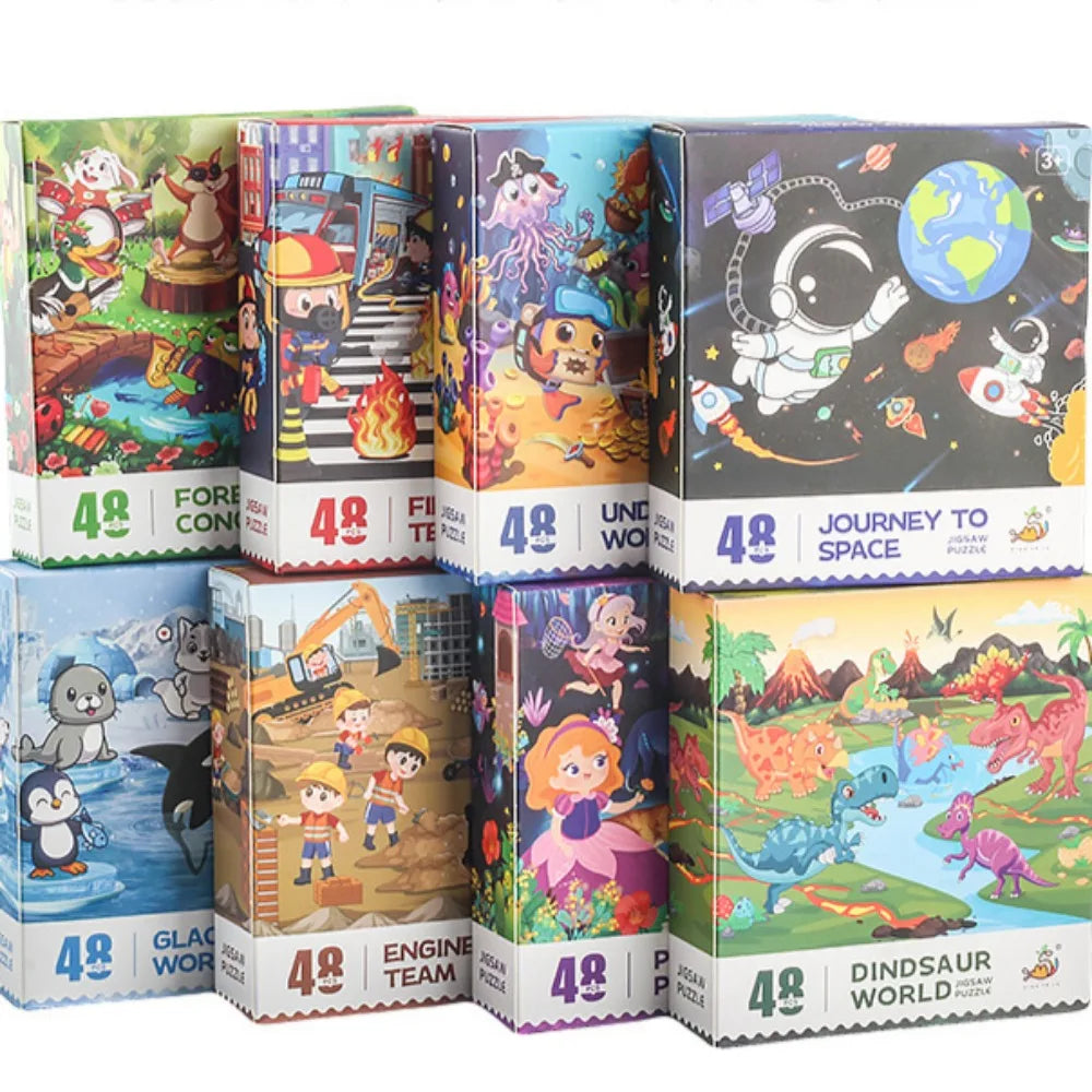Jouets de puzzle pour enfants, jouets d'éducation précoce, cadeaux de souvenirs de la maternelle, exercice de la pensée et des capacités pratiques, 48 pièces