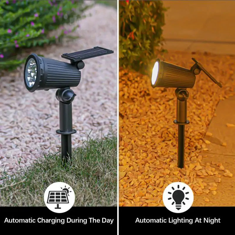 9 LED Solar Garden Spotlights, IP65 Waterproof, Adjustable Brightness, for Outdoor Backyard, Driveway, Lawn Decor Lighting