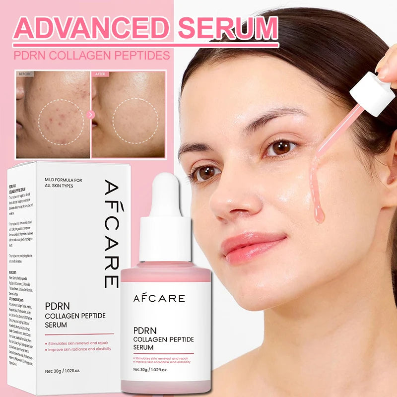 Le sérum pour le visage au peptide de collagène cible la peau terne augmente l'élasticité de la peau stimule le renouvellement de la peau répare le saumon PDRN produit coréen