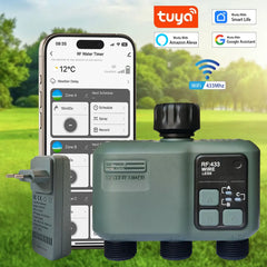 Tuya RF433 WIFI minuterie d'eau automatique jardin Machine d'irrigation numérique arroseur Intelligent utilisé en extérieur pour économiser de l'eau et de l'heure