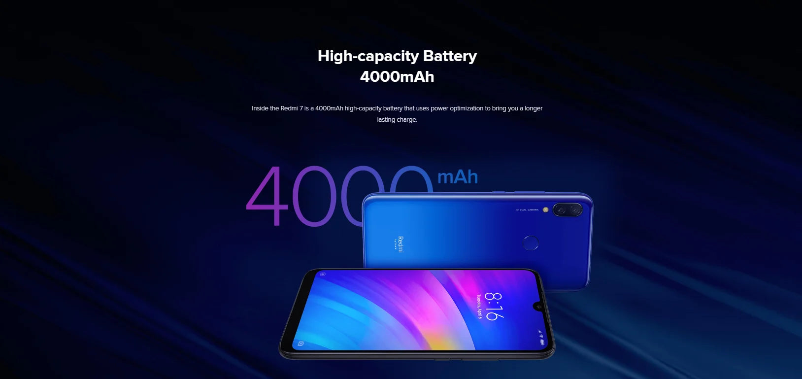 Firmware mondial Xiaomi Redmi 7 smartphone double SIM Solt téléphone portable Android e double caméra téléphone utilisé