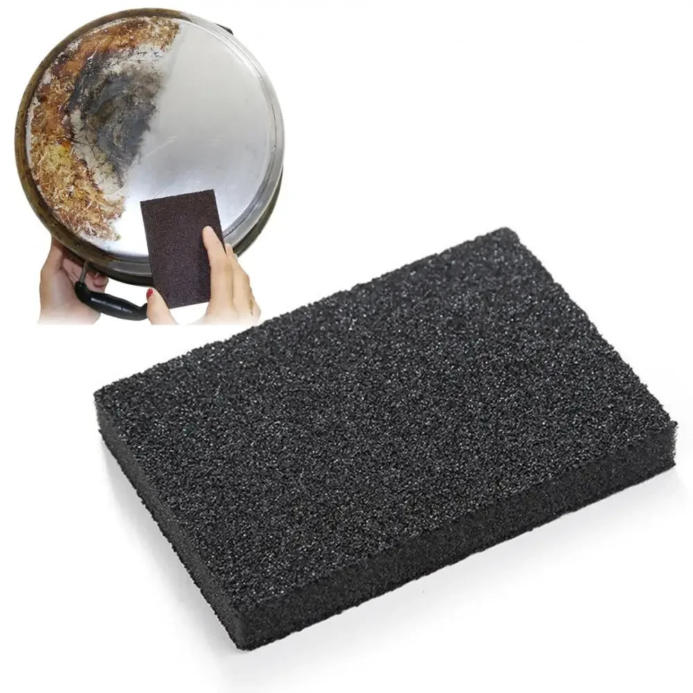 Éponge de nettoyage émeri noire, brosse de nettoyage, Agent détartrage, chiffon d'essuyage, Pot à récurer, outils de cuisine, Nano éponge, 3/5 pièces