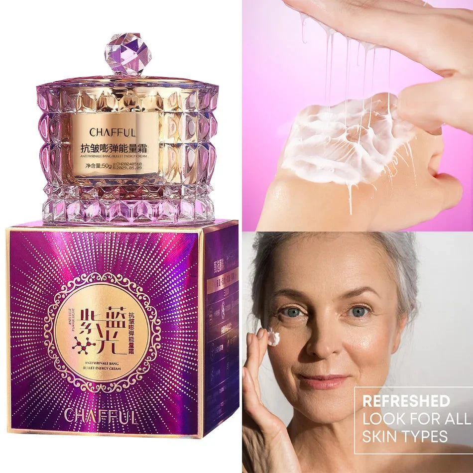 Crème énergisante pour le visage au collagène – Pour peaux hydratantes, sèches et ternes, éclaircit visiblement, décoloration et marques foncées