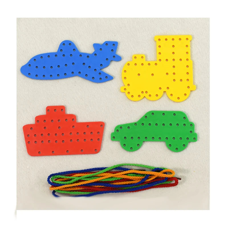 Jouets mentaires oriels Montessori pour enfants, apprentissage précoce, compétences de base de la vie, planche occupée, laçage, jeu de filetage, cadeaux dos