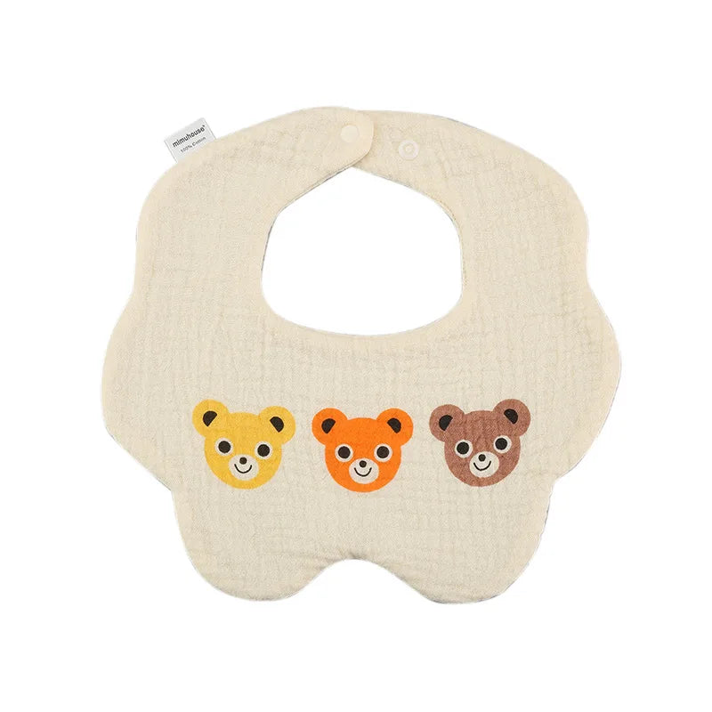 Bavoirs en coton imperméables pour nouveau-né, tissus réglables pour nourrissons filles et garçons, bavoir imprimé de dessin animé mignon, accessoires d'alimentation pour bébé