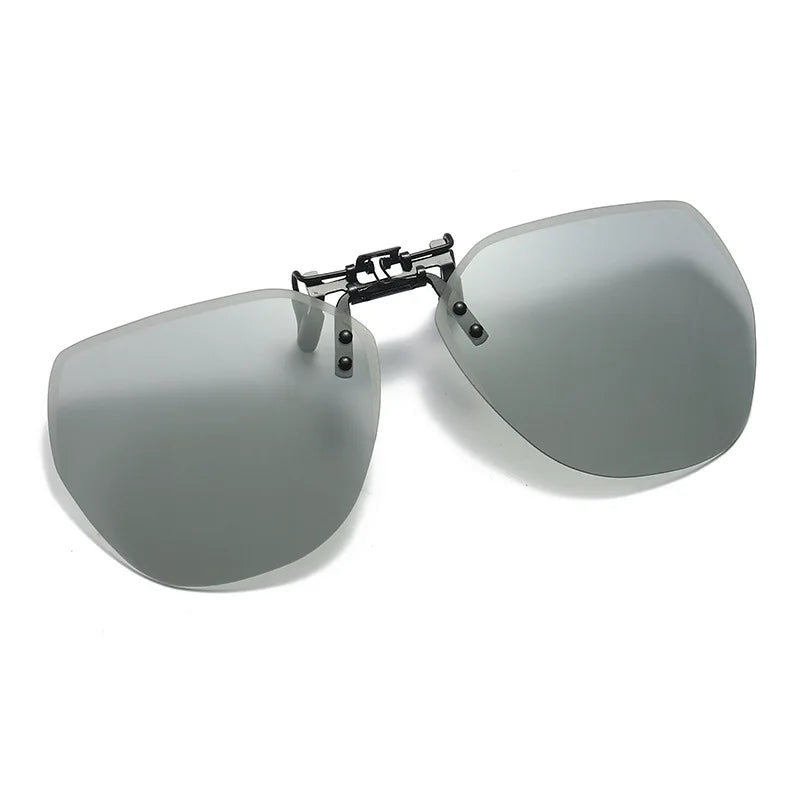 Lunettes de soleil polarisées à clipser pour hommes et femmes, lunettes de soleil rabattables, lunettes de conduite photochromiques, vision nocturne miroir, lunettes de pêche