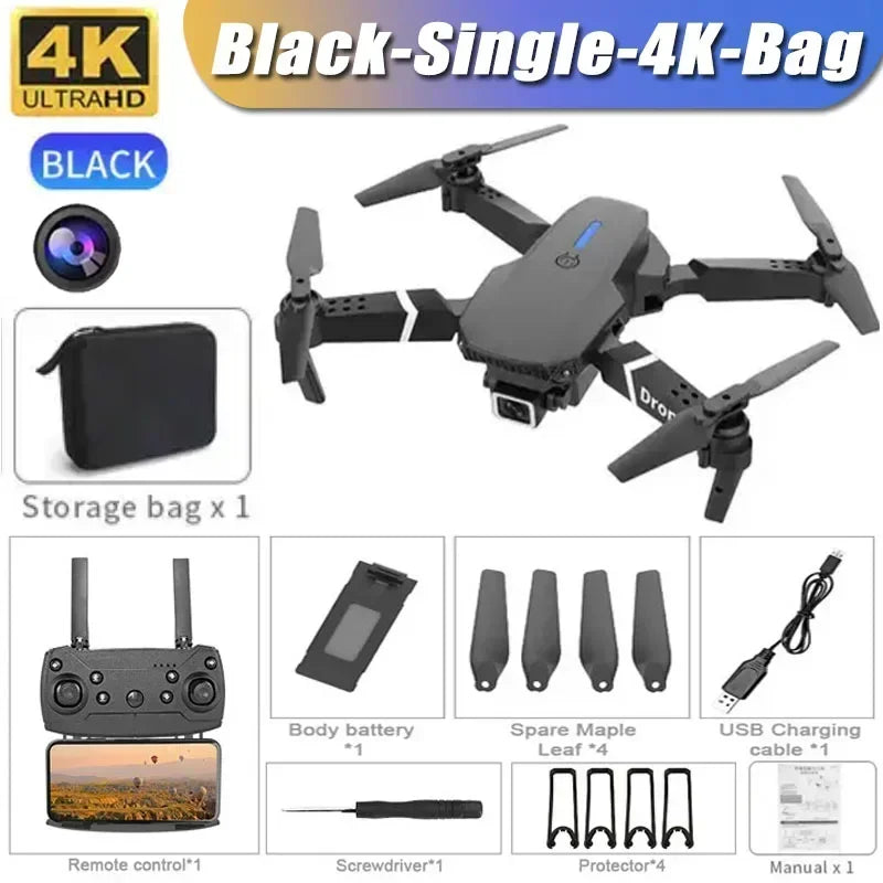 Elite E88 2024 RC Drone – 4K Ultra HD Camera | Foldable and Portable | Altitude Hold | Perfect Gift for Adults and Children