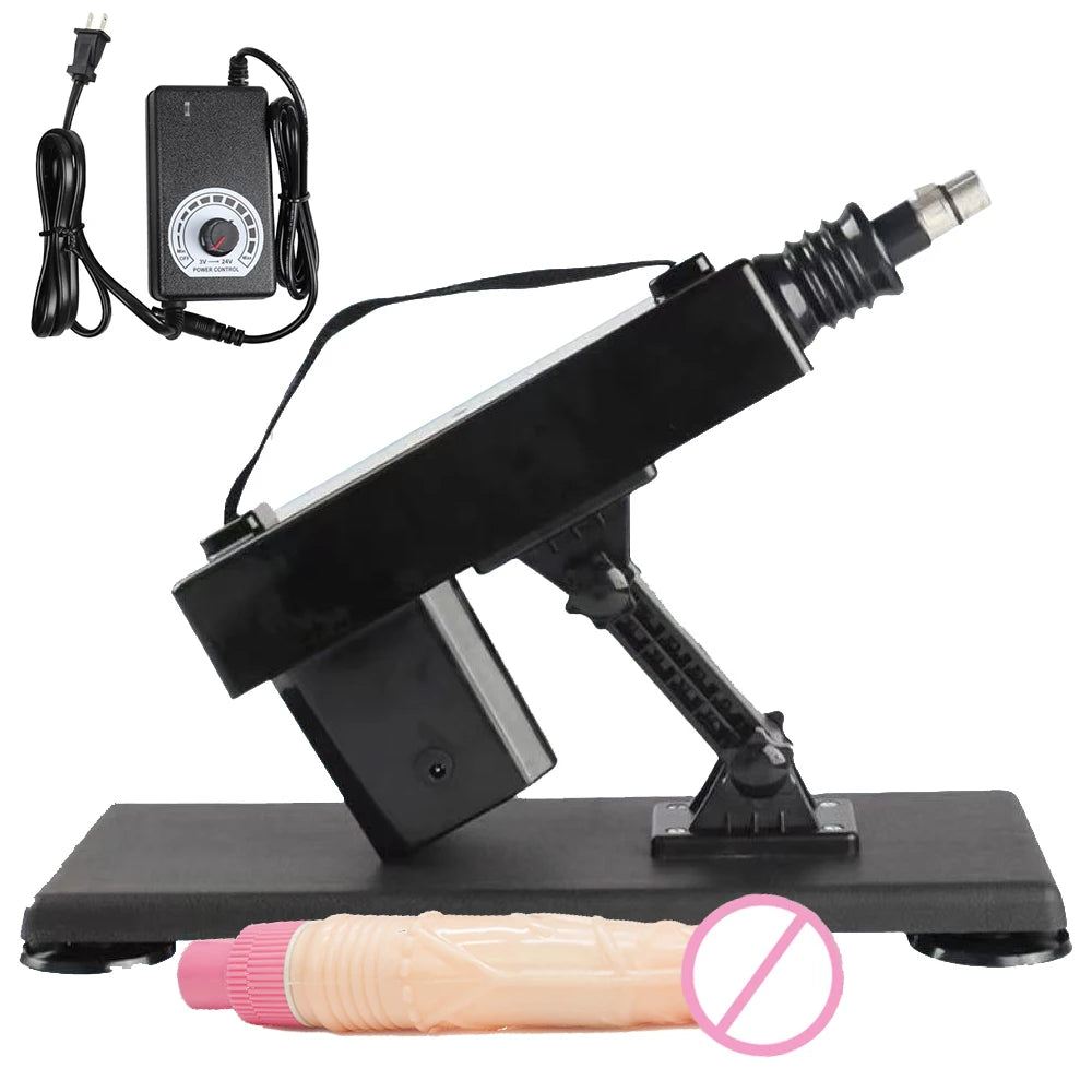 Sex machine, adult toy, automatic thrusting device for men and women, masturbation, adjustable vaginal and anal massage, pump gun