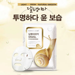Masque Facial hydratant d'escargot, 10 pièces, réapprovisionnement, contrôle du sébum, feuille pour le visage tendre, soins pour la peau, cosmétiques coréens