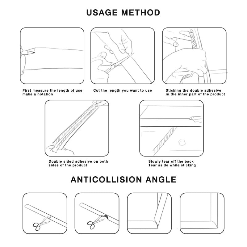 Protecteur d'angle de sécurité pour bébé 2M, Protection pour enfants, coins de meubles, Protection d'angle, bande de Protection d'angle de Table de sécurité pour enfants