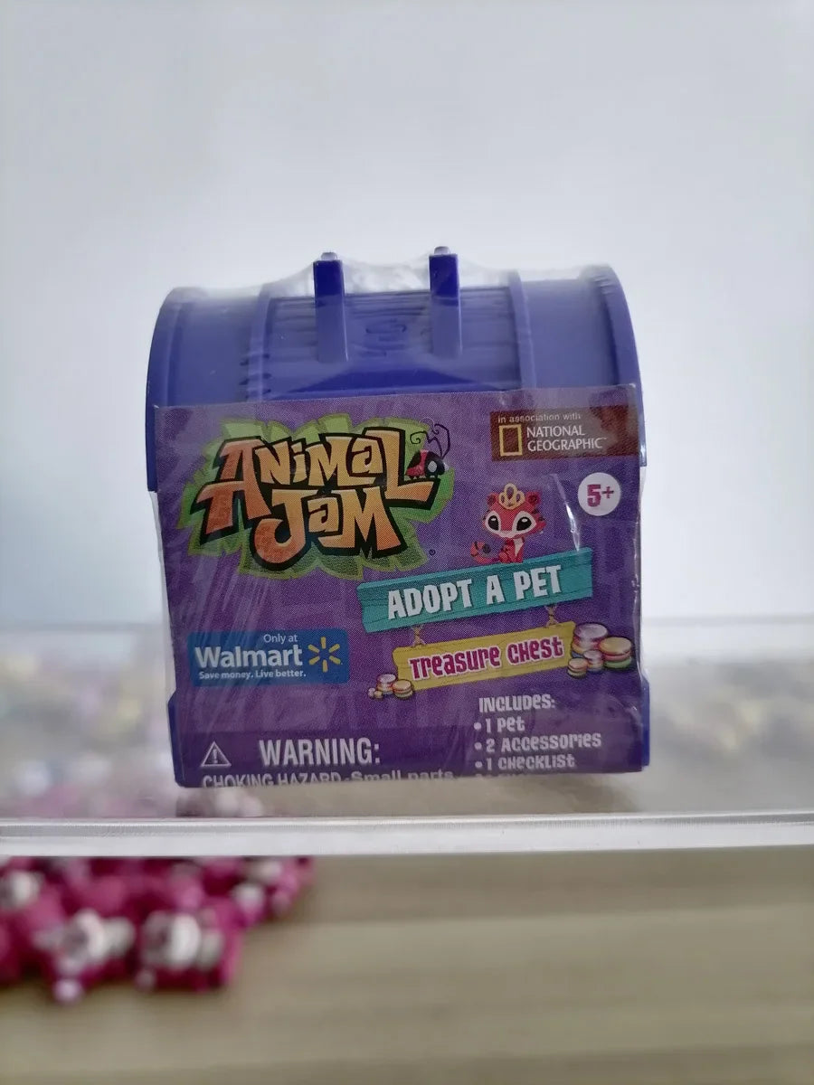 Animal Jam Treasure Chest, Adopt a Mini Animal Figurine, Cute Doll, Collectible Blind Box, Toy, Children's Birthday Gifts