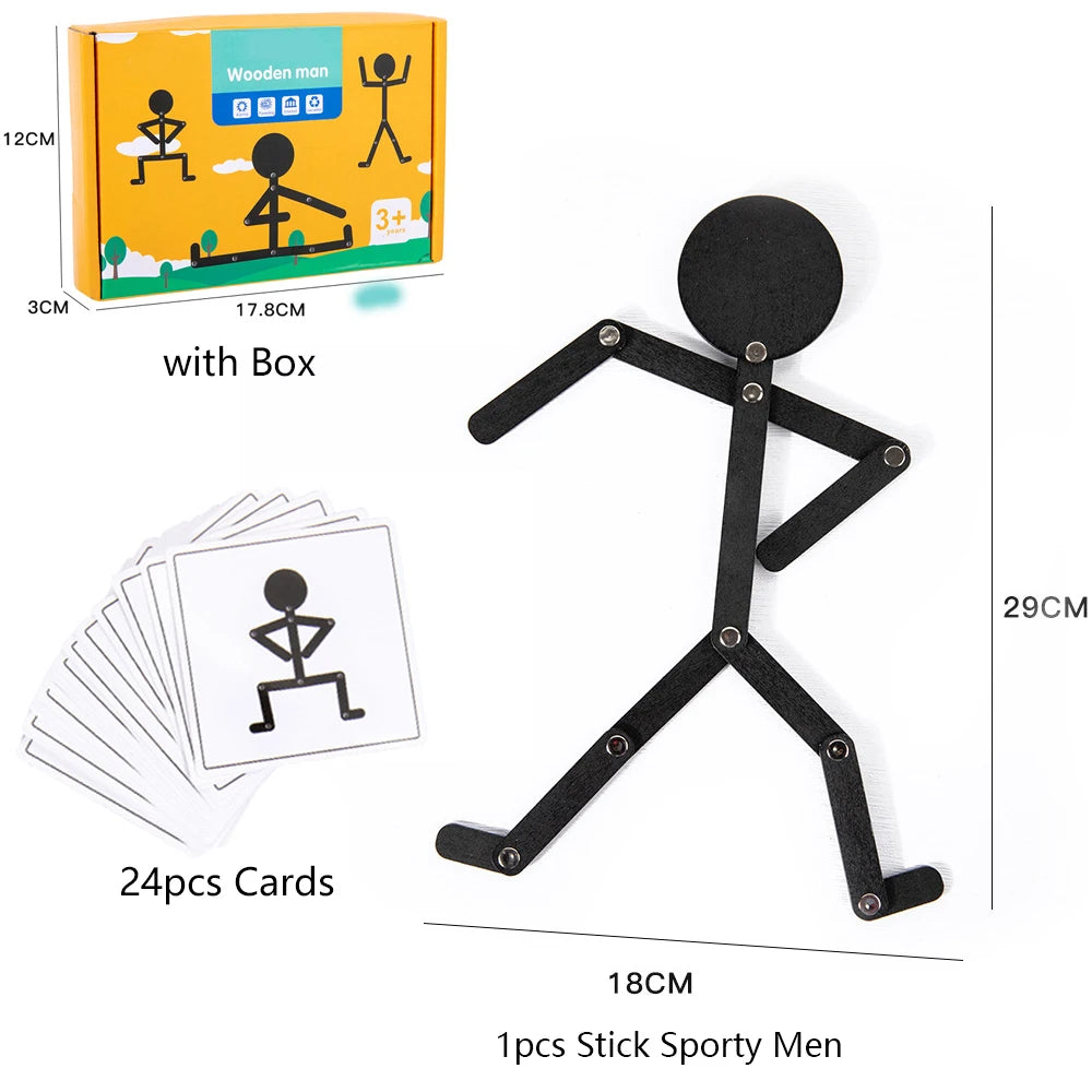 Jouets Montessori en bois pour enfants, puzzle éducatif d'apprentissage précoce, pose sportive, améliore les compétences pratiques, planche occupée, cadeaux