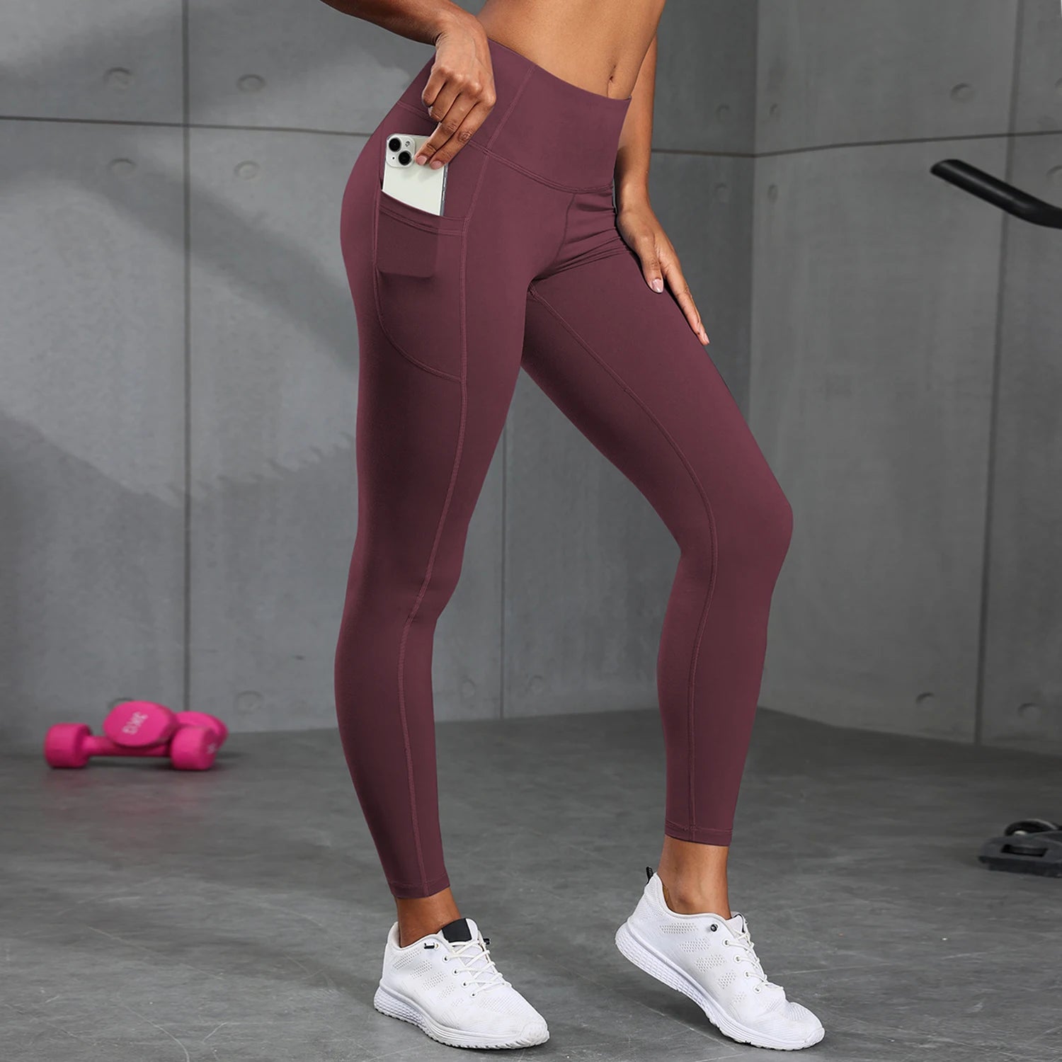 Pantalon de Yoga taille haute avec poches pour femmes, Leggings de Compression pour le sport, le Fitness, la course à pied