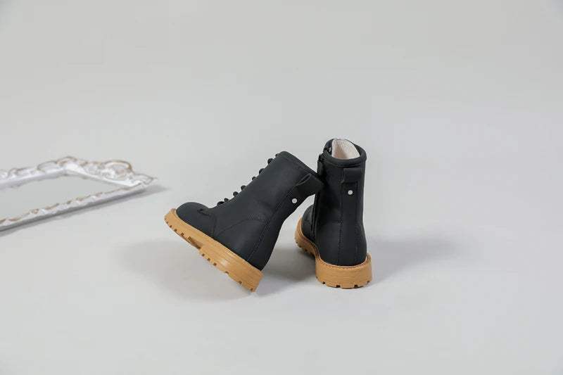 Bottes d'équitation pour enfants, chaussures de marque blanches, souples et décontractées à plateforme, nouvelle collection automne