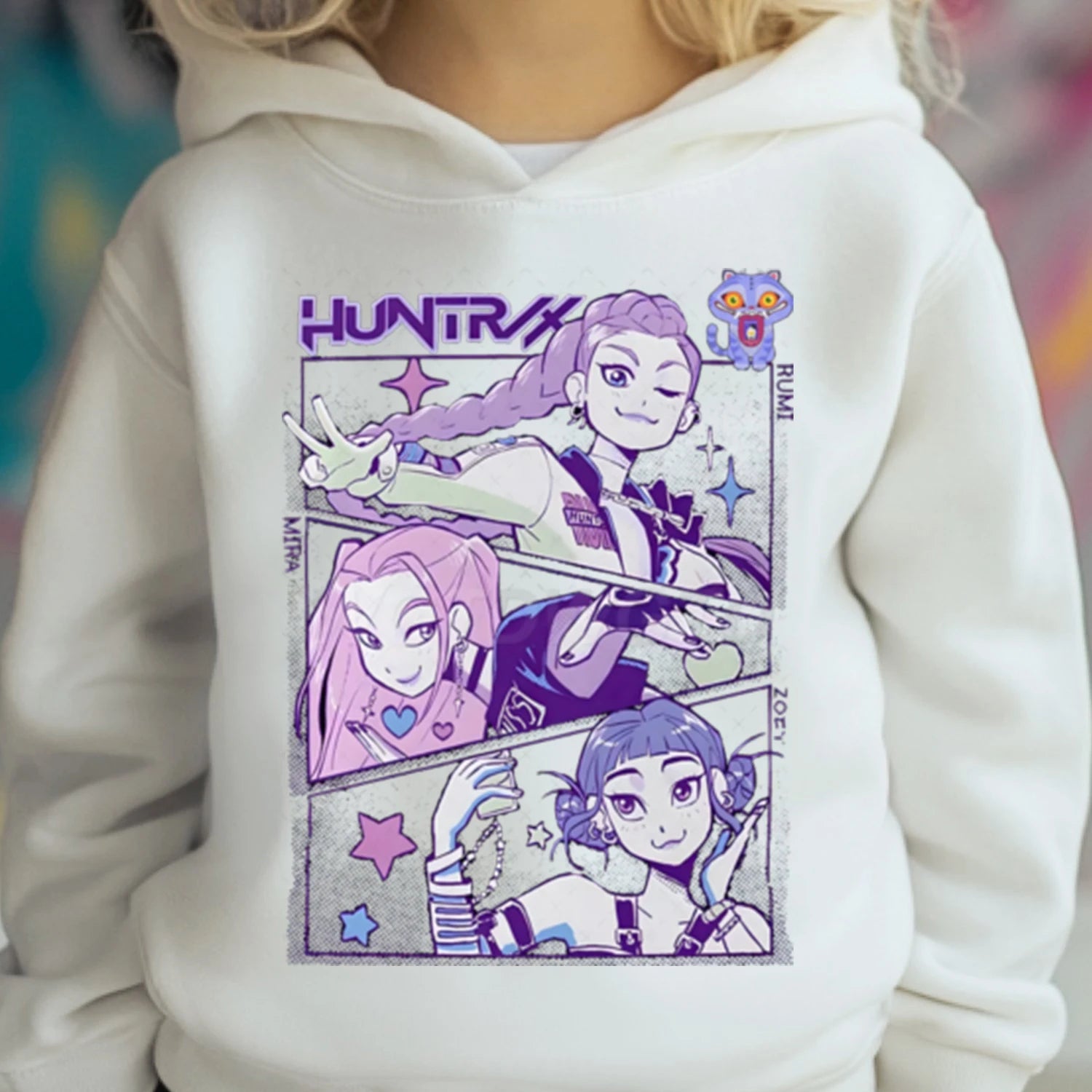 Enfant en bas âge fille vêtements KPop démon chasseurs à capuche filles mode sweat-shirt décontracté film nouveaux enfants k-pop démon chasseurs hauts à capuche