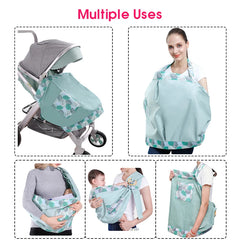 Enveloppement pour bébé, écharpe pour nouveau-né, double usage, couverture d'allaitement pour nourrissons, tissu en maille, porte-allaitement jusqu'à 130 lb (0-36M)