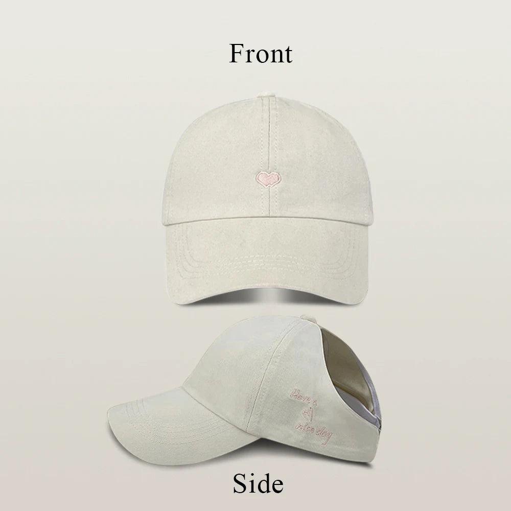 Casquette de Baseball pour Enfant Fille et Garçon, Chapeau de Soleil, Dos Creux, Queue de Cheval, Snapback Hip Hop, Os Réglables
