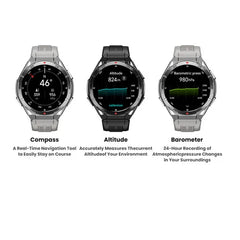 Nouvelle montre intelligente GPS sport boussole Altitude pression d'air appel de dent bleue 3ATM étanche santé AMOLED écran Smartwatch 480Mah