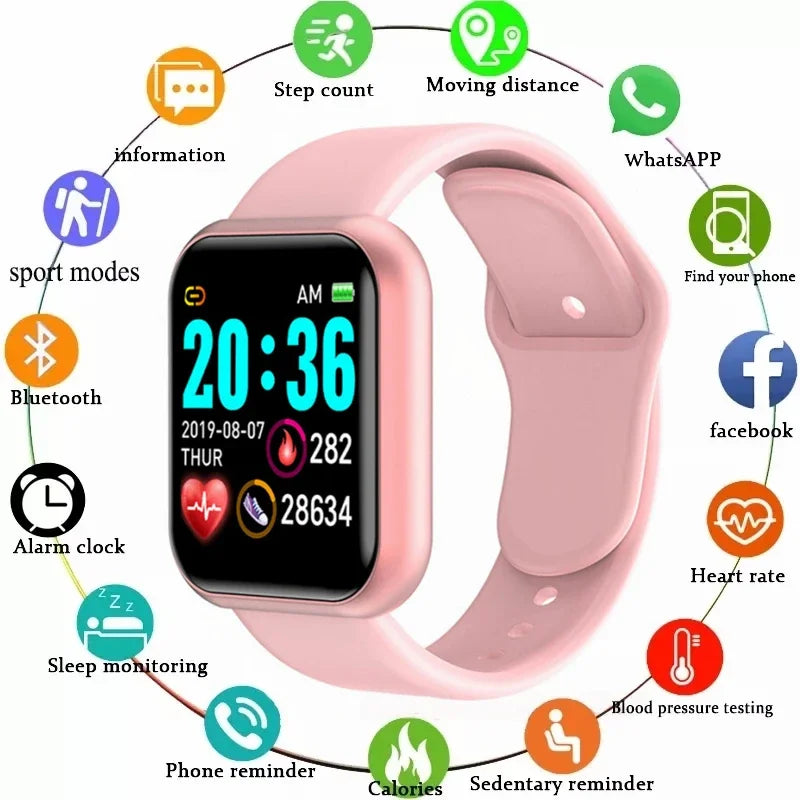 Montre intelligente multifonctionnelle pour hommes et femmes, téléphone connecté Bluetooth, musique, bracelet de sport de fitness, moniteur de sommeil, montre intelligente