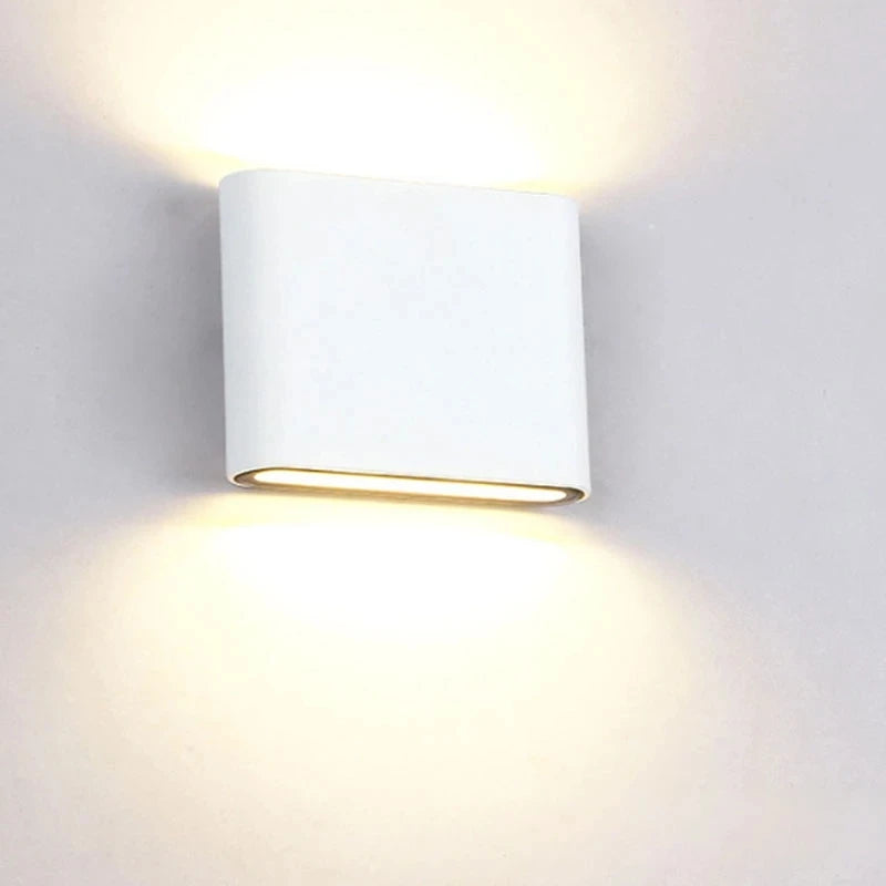 Modern Waterproof Outdoor 12W LED Wall Lamp IP65 Aluminum Up and Down Wall Sconce Garden Porch Decorative Light 110V 220V