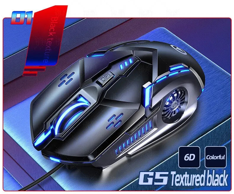Silver Eagle G5 Muet Souris Filaire Six Clés Jeu Lumineux E-Sports Machines Ordinateur Accessoires Livraison Transfrontalière
