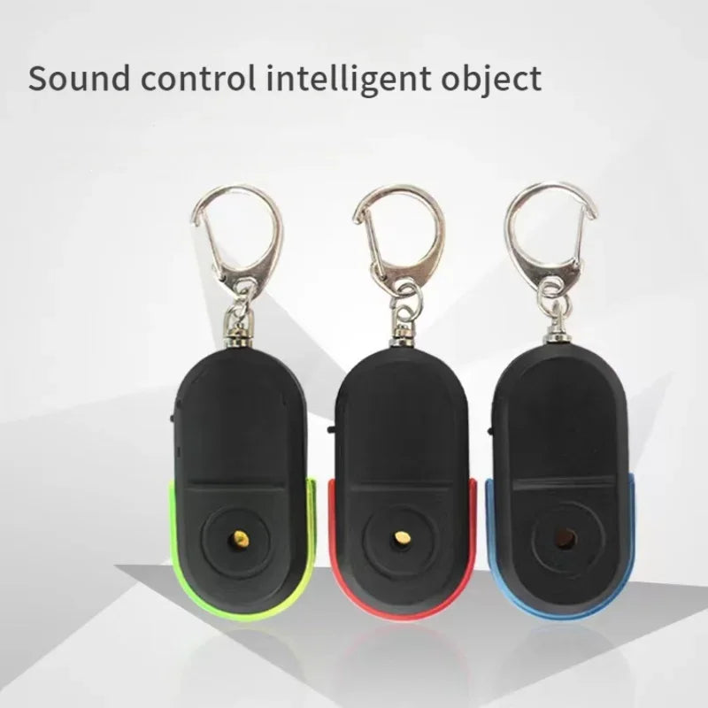 Smart Trouver Locator Anti-Lost Key Finder Porte-clés Sifflet Bip Sound Control LED Torche Portable Clé De Voiture Mini Finder