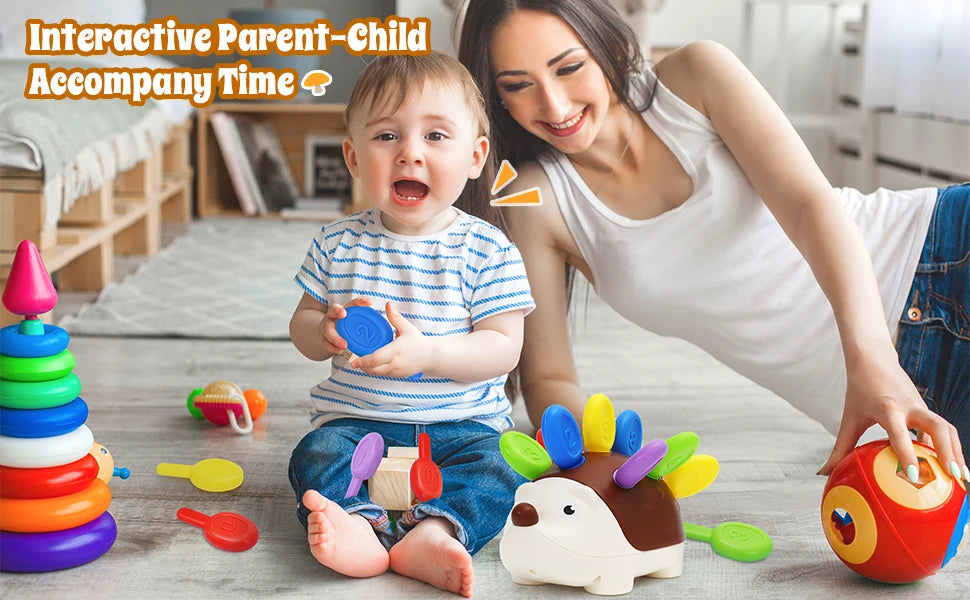 Jouets sensoriels hérisson pour tout-petits, jouets à motricité Fine Montessori, jouets éducatifs de voyage sensoriels pour bébés âgés de 1 2 3 4 ans